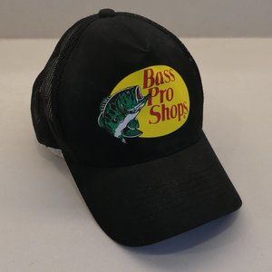 Bass Pro Shops Black Snapback Trucker Hat
